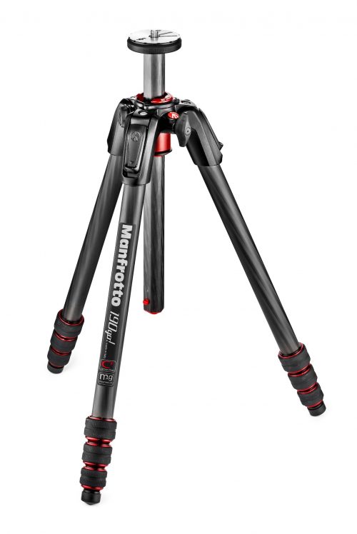 Manfrotto MT190 Carbon Fiber 4 Section Tripod with Twist Locks Black