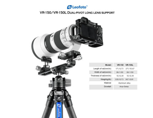 LEOFOTO VR-150/VR-150L TELEPHOTO LENS SUPPORT